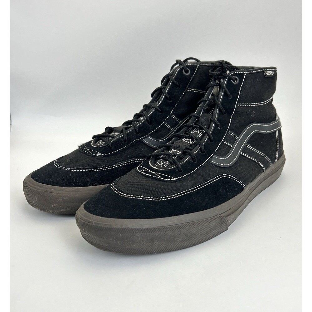 Vans Gilbert Crockett High Pro Mens 11.5 Black Suede Canvas Skate Shoes 721356